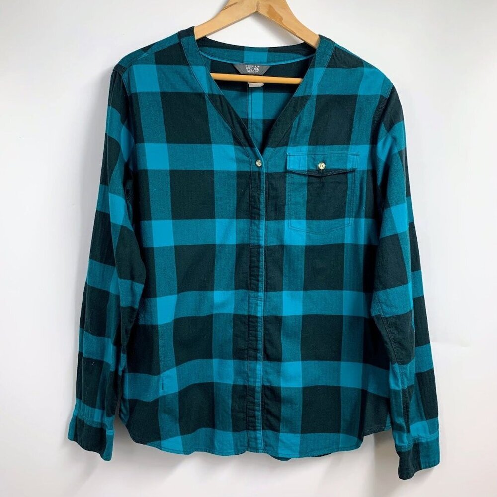 Mountain Hardwear Women's Pt. Isabel Plaid Long Sleeve Shirt Size‎ L